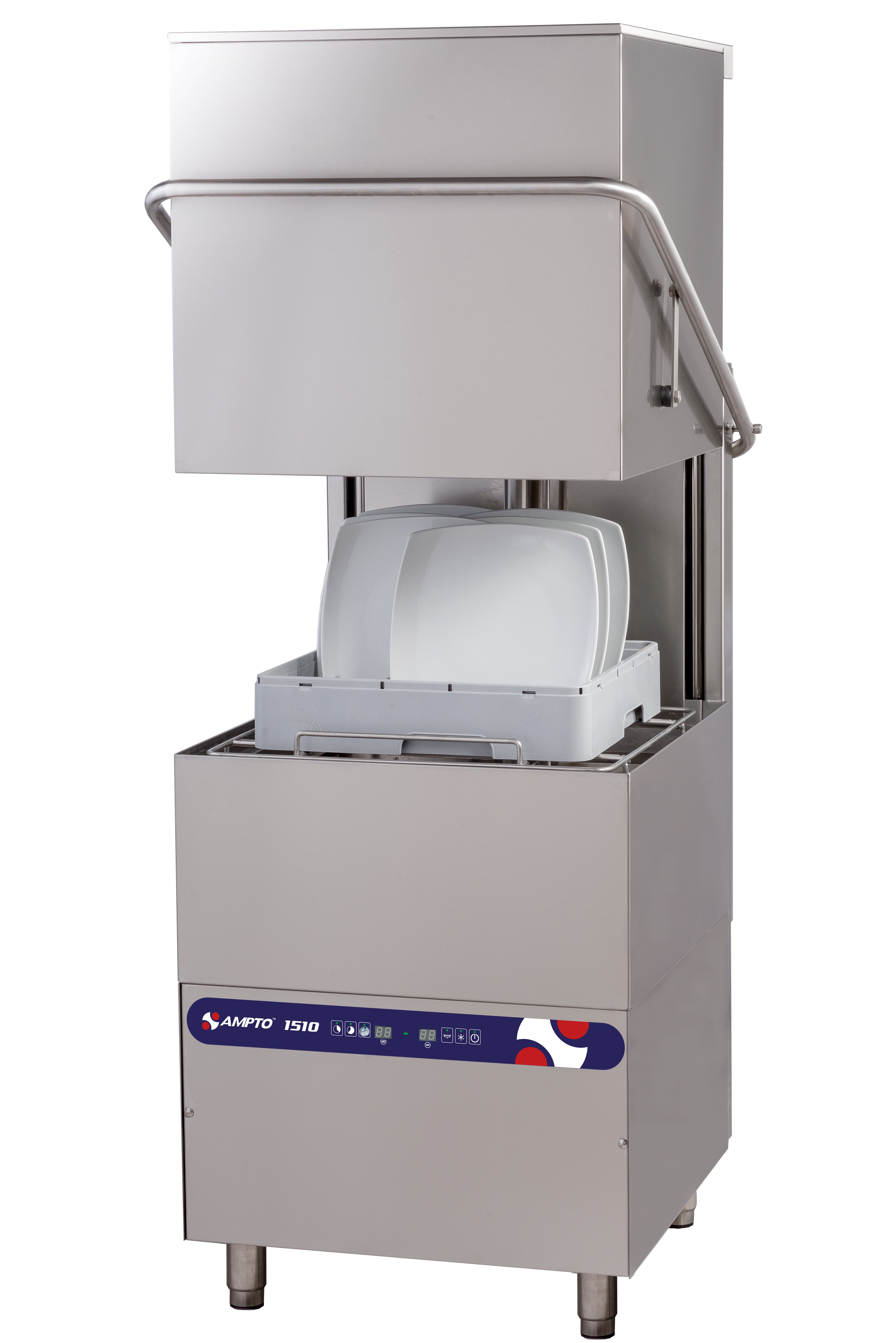 1510 Lavavajillas, tipo capota, 34-5/8"W, alta temperatura, con calentador de refuerzo de 8,6kW, hasta (30) canastas por hora,