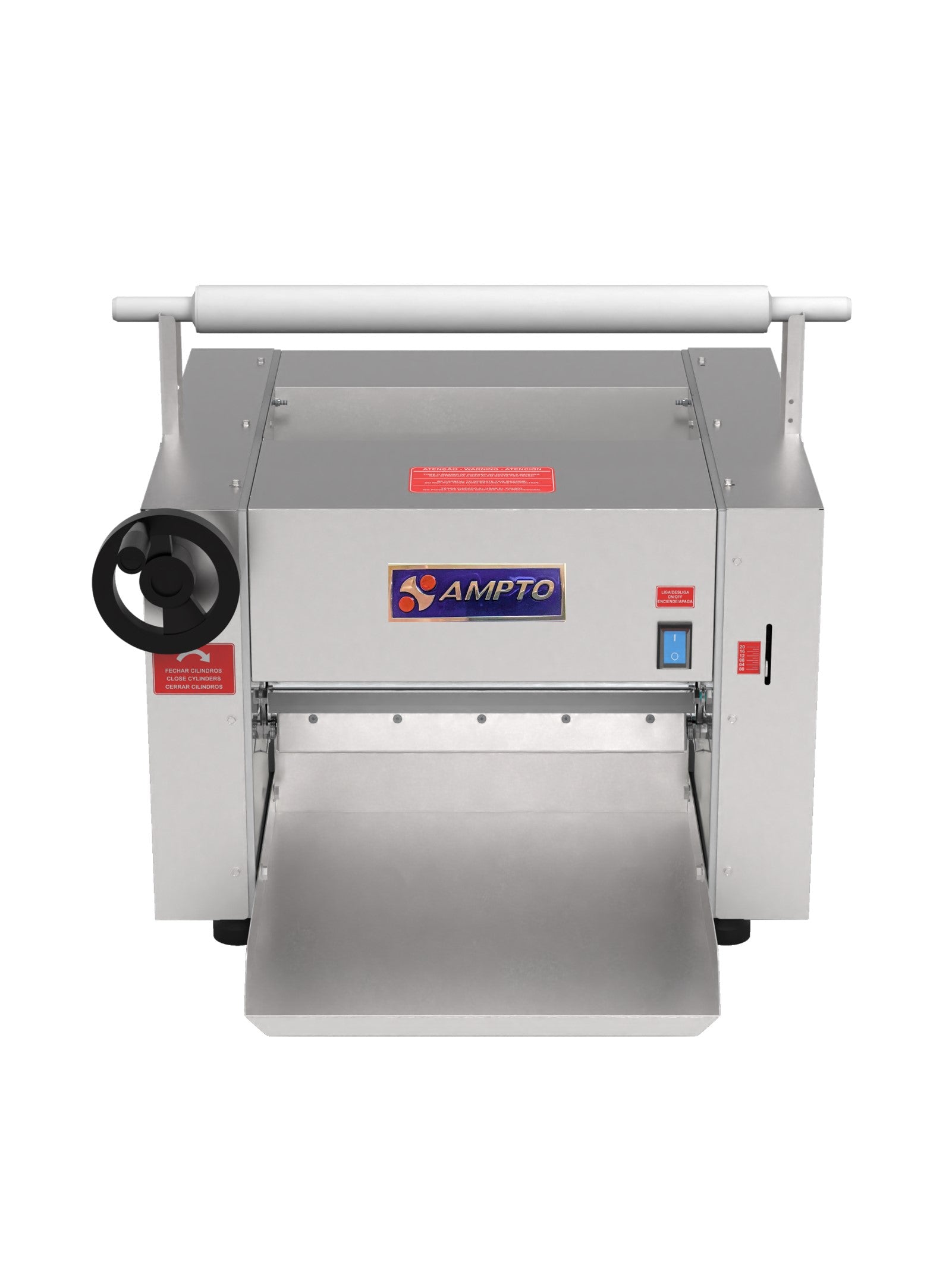 CLM-390 Dough Roller & Sheeter table top. 16'' roll width. 16 lbs dough capacity.