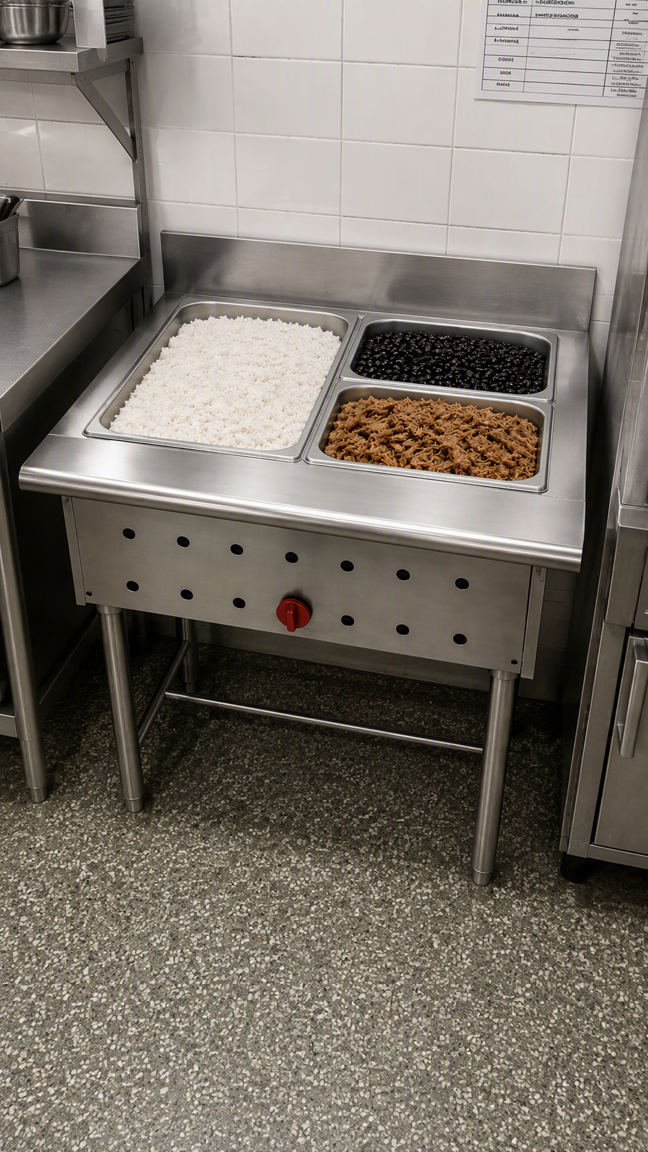 BDMS077GE - Steam table gas 2 full sizes