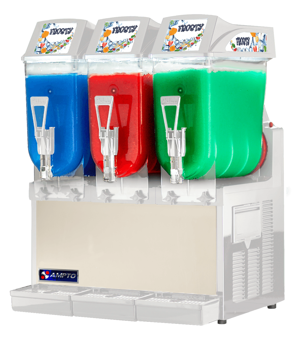 GRA-123 Granizadora 3 Tanques. 12 L ea. NSF/UL. Hecho en Italia