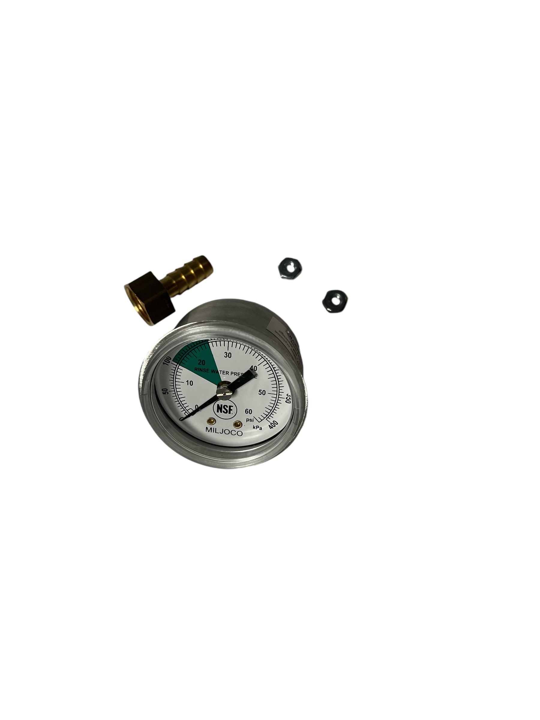 RELV184 PRESSURE GAUGE 2" 0/60PSI 1/4NPT (NSF APPROVED)