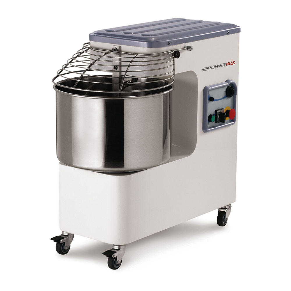 PK44DUS Spiral Mixer 97 lbs dough. 62 lbs of flour. 50 Lts bowl (52.8 Qt). Fixed Head. 220/60/3 - 2 Speeds. ETL. NSF