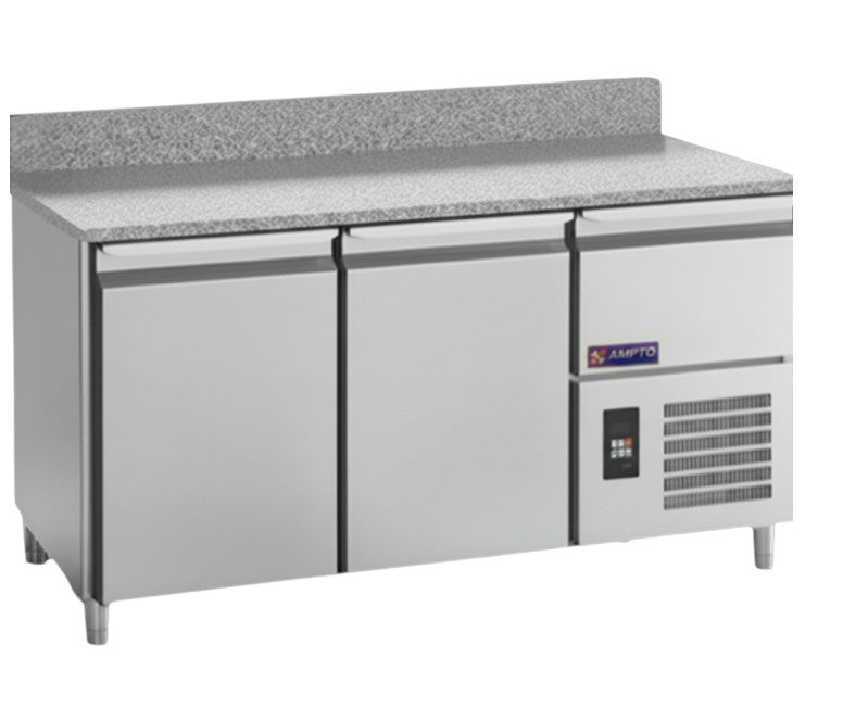MPP-2BS - Pizza Prep Table Refrigerated Granite 2 section