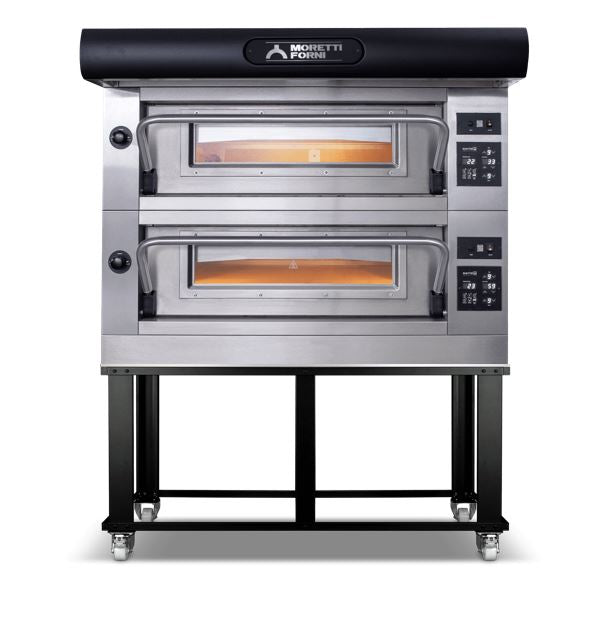 AMALFI B2X Electric Pizza Oven Amalfi  38'' x 29'' x 7'' (Chamber)  208/240/60/3 - 2 Decks with tray guide base