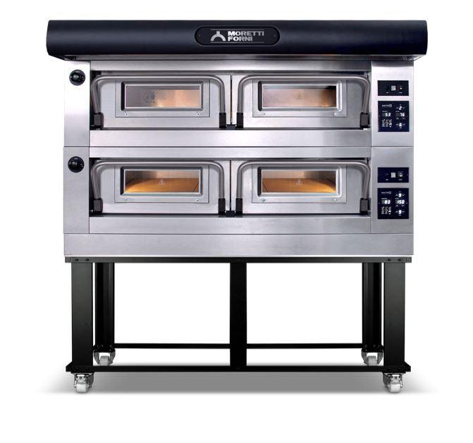 P120E A2 Electric Pizza Oven P120  49'' x 26'' x 7'' (Chamber)  208/240/60/3 - 2 Decks with tray guide base