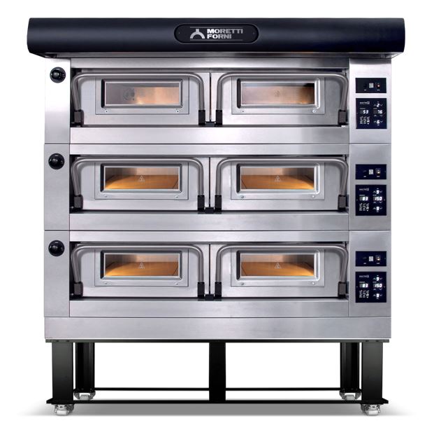 P120E B3X Electric Pizza Oven P120  49'' x 34'' x 7'' (Chamber)  208/240/60/3 - 3 Decks with tray guide base