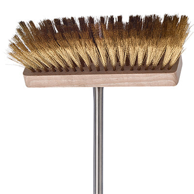 AL-RA2467/18  - Brass Pizza oven brush, (W)7" , 59" stainless steel handle, Made in Italy
