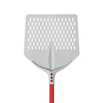752F36 - TULIP, SQUARE PERFORATED PIZZA SHOVEL, MADE OF ANODIZED ALUMINIUM, 14.17" X 14.17", HANDLE 47.24"