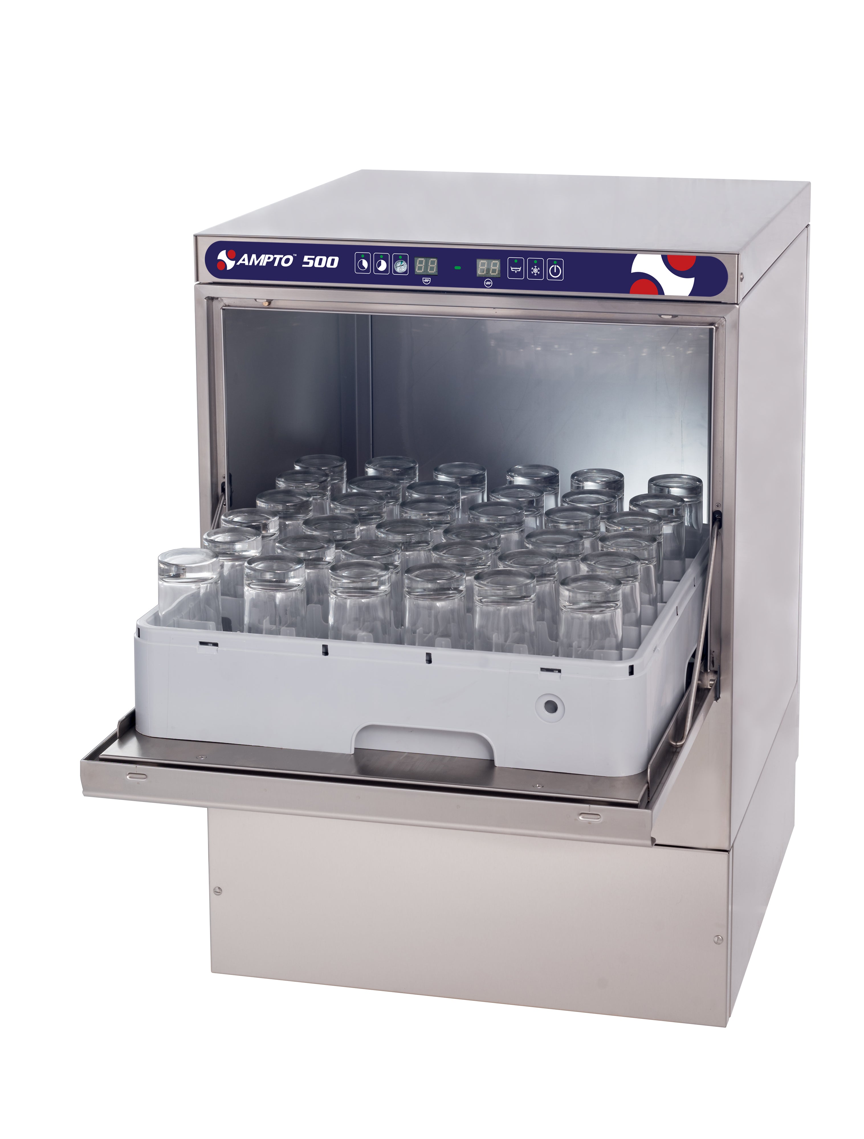500  - Dishwasher Undercounter, door type, front loading,  23-5/8"W, (20/30 or 60) racks/hour capacity, high temp