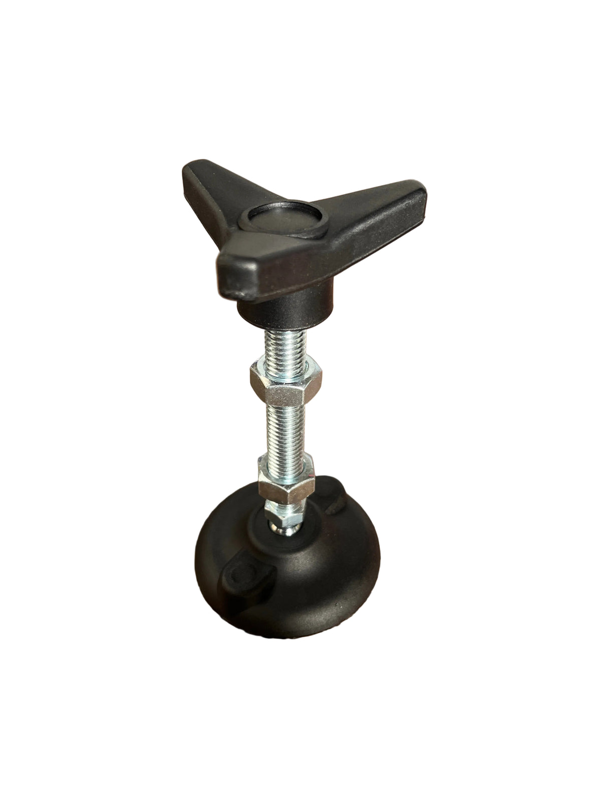 RMEC0256 - PLASTIC NON-SLIP BASE FOOT D.83 WITH ARTICULATED SHAFT M14X100