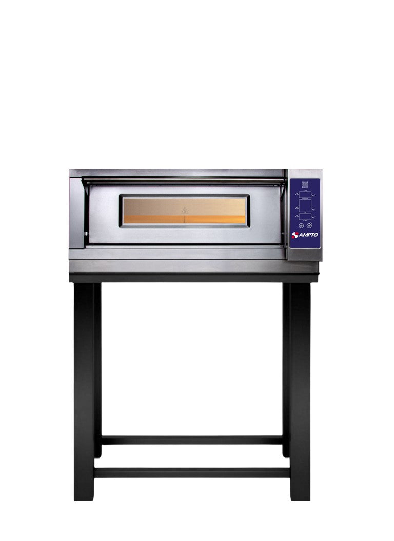 PZA-4US AMPTO Electric Pizza oven single deck 4 pizza capacity (12''). ETL.