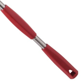 742F/21/150 - ROUND PIZZA SHOVEL PERFORATED SS -18/10- DIAM. 5.90" W/STEEL PLASTIC SLIDING  HANDLE 59.05"