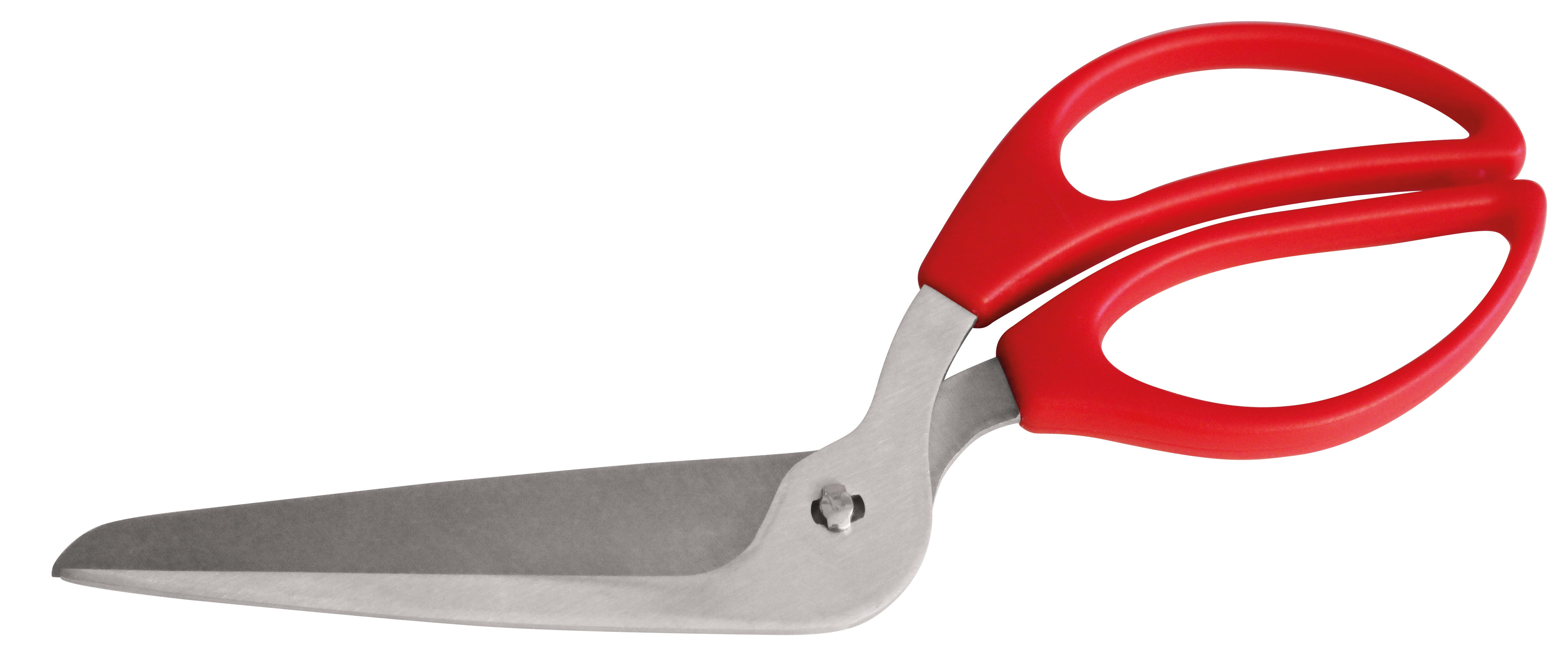 2775 - Pizza Scissors, stainless steel, 5" cutting surface, Red plastic handle, Made in Italy