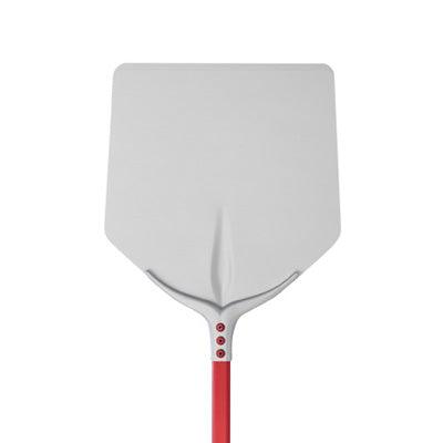 752/33 - Square pizza peel shovel, 13" x 13", 47.24" red handle, Made in Italy