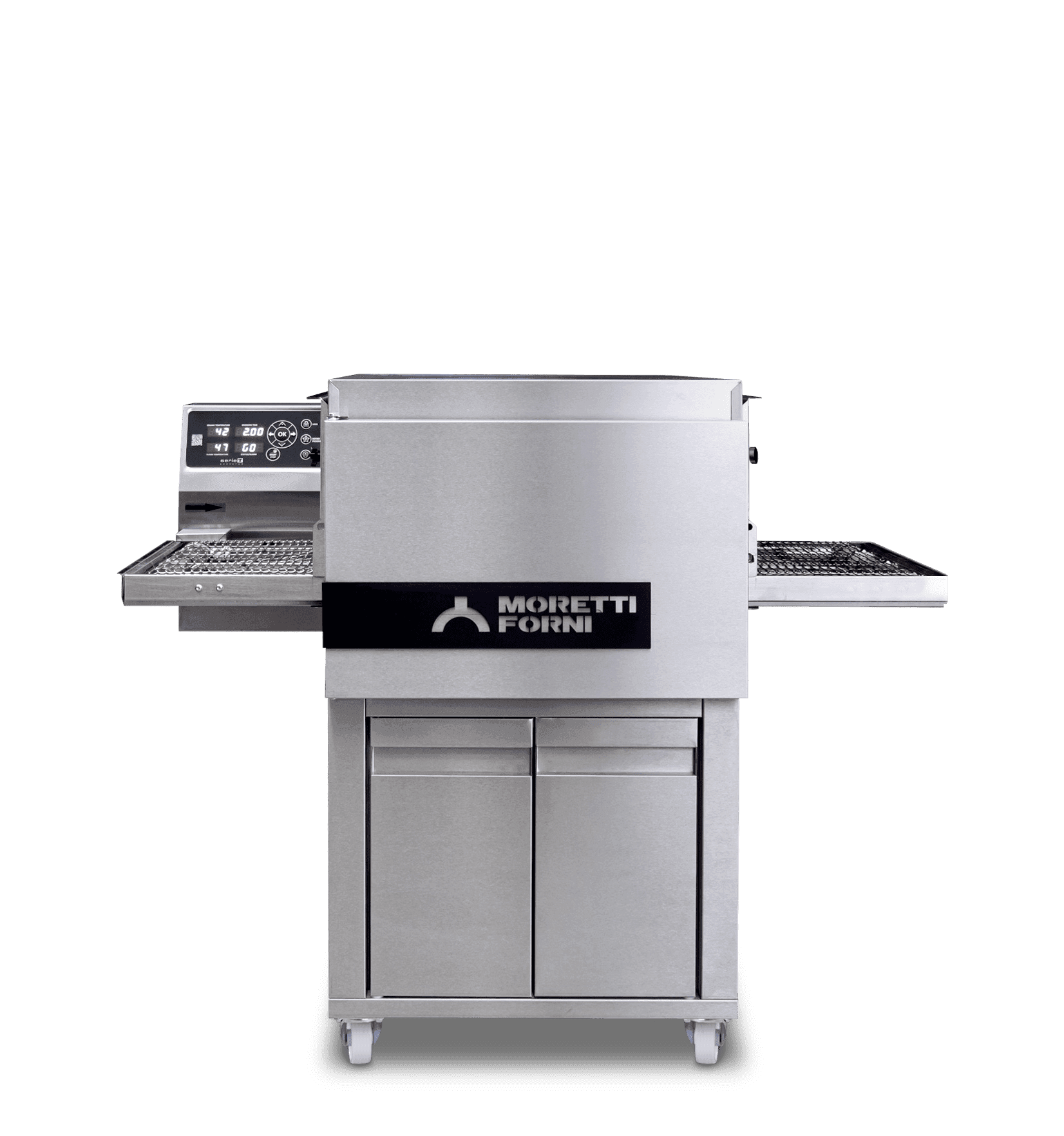 T64EV Electric Conveyor Pizza Oven Ventless 24'' x 16'' x 3'' Chamber 1 Deck. 16'' Width belt