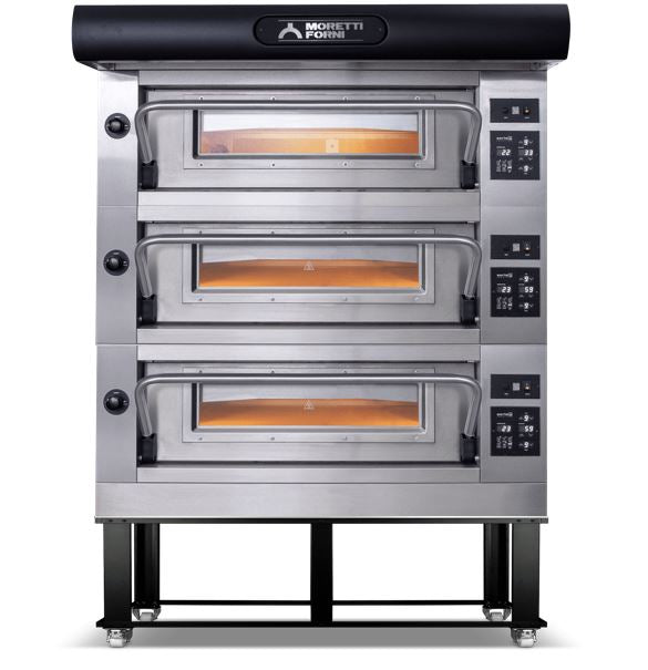 AMALFI A3 Electric Pizza Oven Amalfi  26'' x 41'' x 7'' (Chamber)  208/240/60/3 - 3 Decks with tray guide base