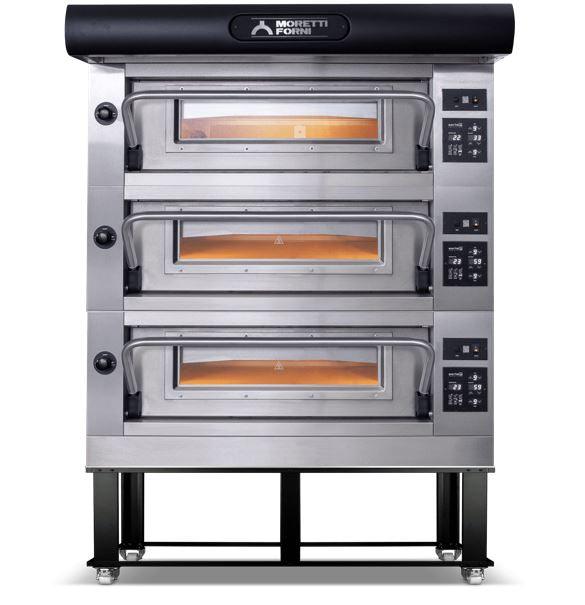 AMALFI B3 Electric Pizza Oven Amalfi  38'' x 29'' x 7'' (Chamber)  208/240/60/3 - 3 Decks with tray guide base