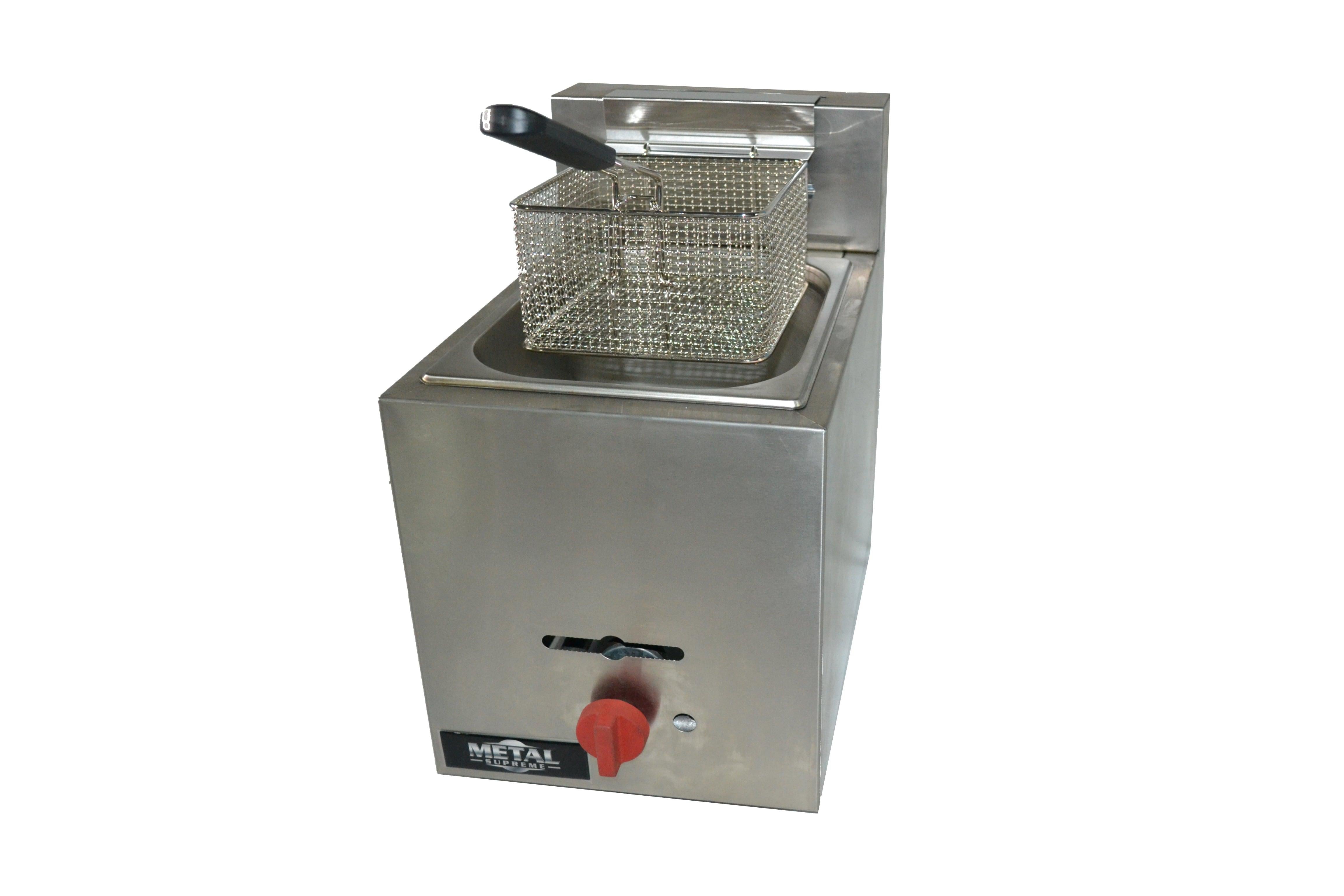 F1BGVE Gas Countertop fryer 1 Basket - 9 liters - AMPTO