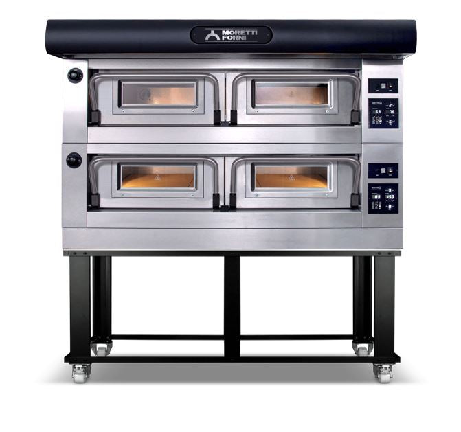 P120E B2X Electric Pizza Oven P120  49'' x 34'' x 7'' (Chamber)  208/240/60/3 - 2 Decks with tray guide base